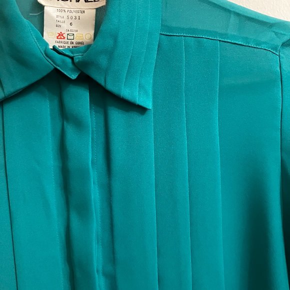 RACHAEL size 6 emerald green blouse - Picture 2 of 5